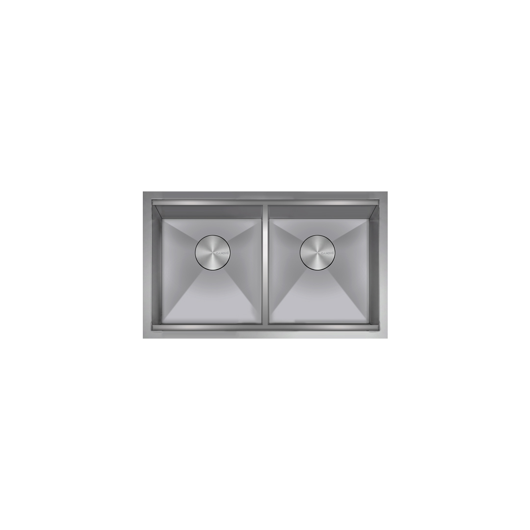 30" Double Bowl  Full Divider Undermount Workstation Kitchen Sink