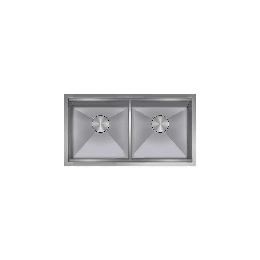33" Double Bowl  Full Divider Undermount Workstation Kitchen Sink