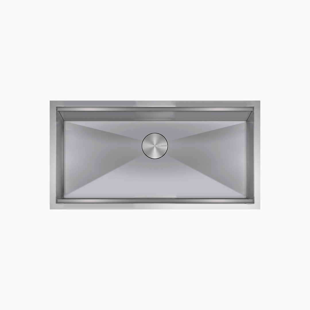 35" Single Bowl R0 Undermount Workstation Kitchen Sink