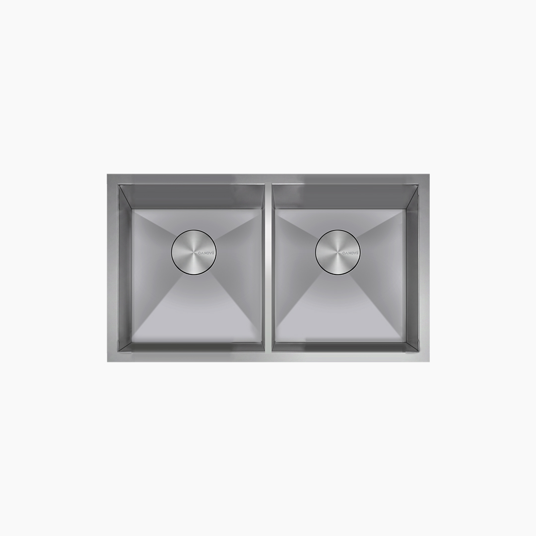 31" 50/50 Double Bowl R0 Full Divider Undermount Kitchen Sink