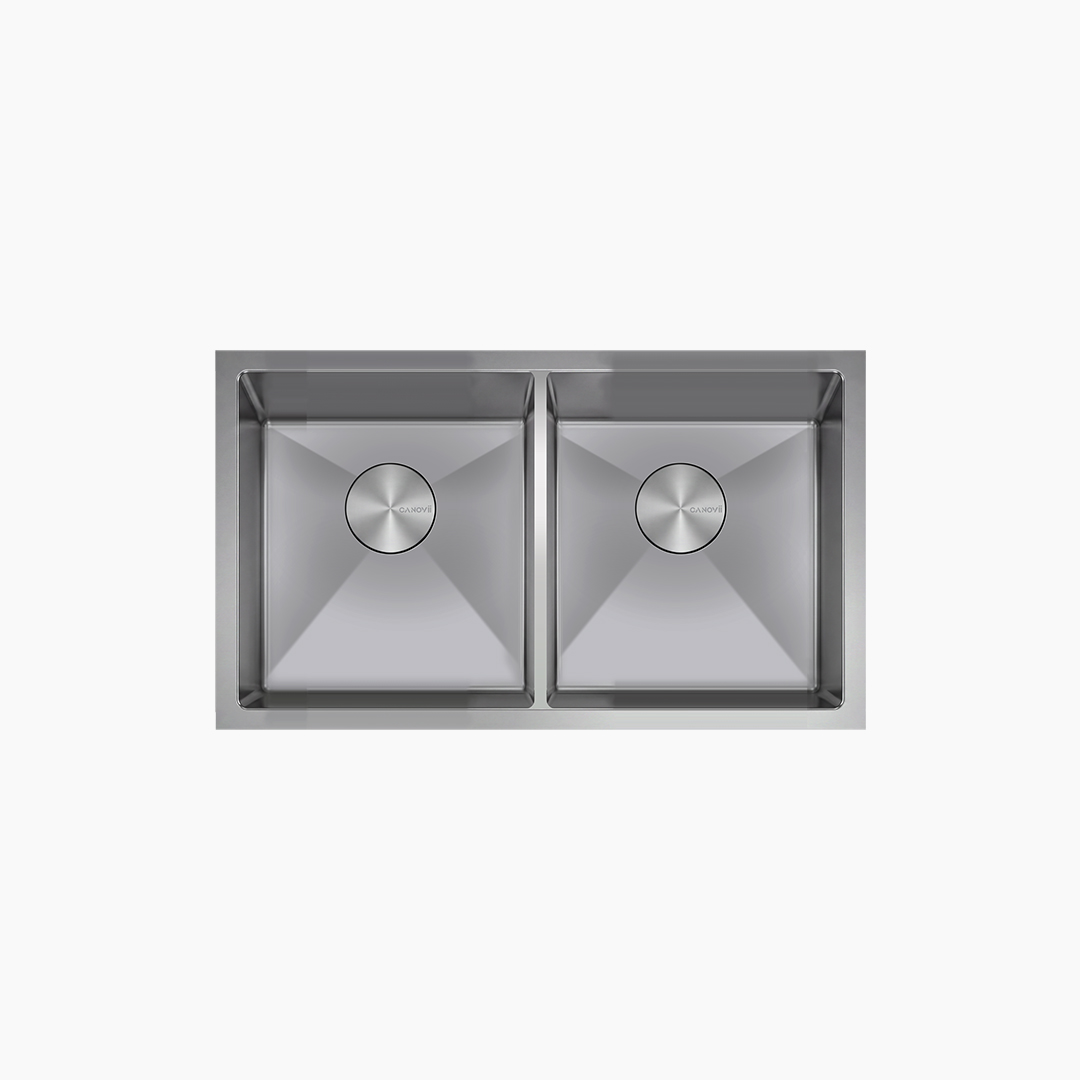 31" 50/50 Double Bowl R10 Full Divider Undermount Kitchen Sink