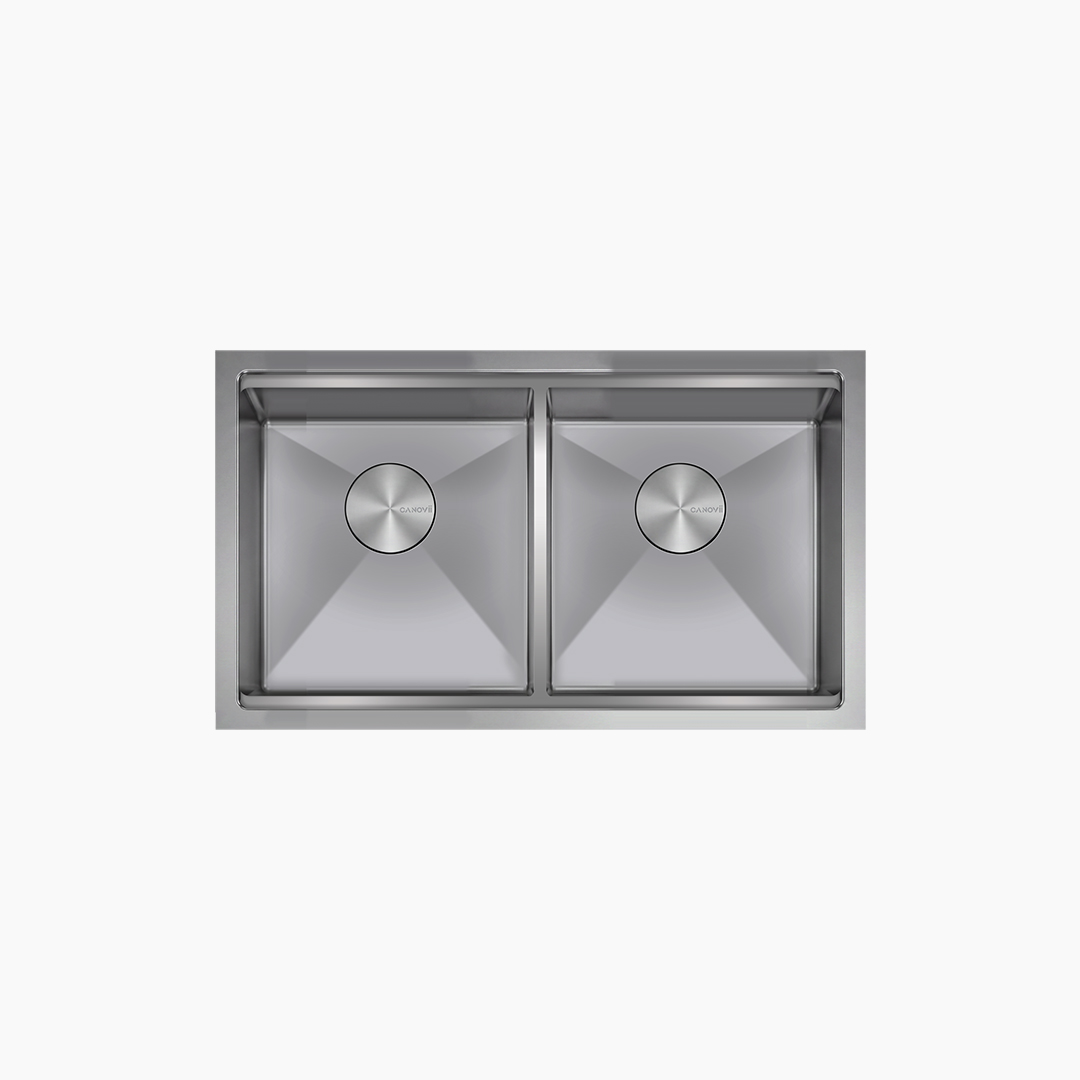31" 50/50 Double Bowl R10 Full Divider Undermount Workstation Kitchen Sink