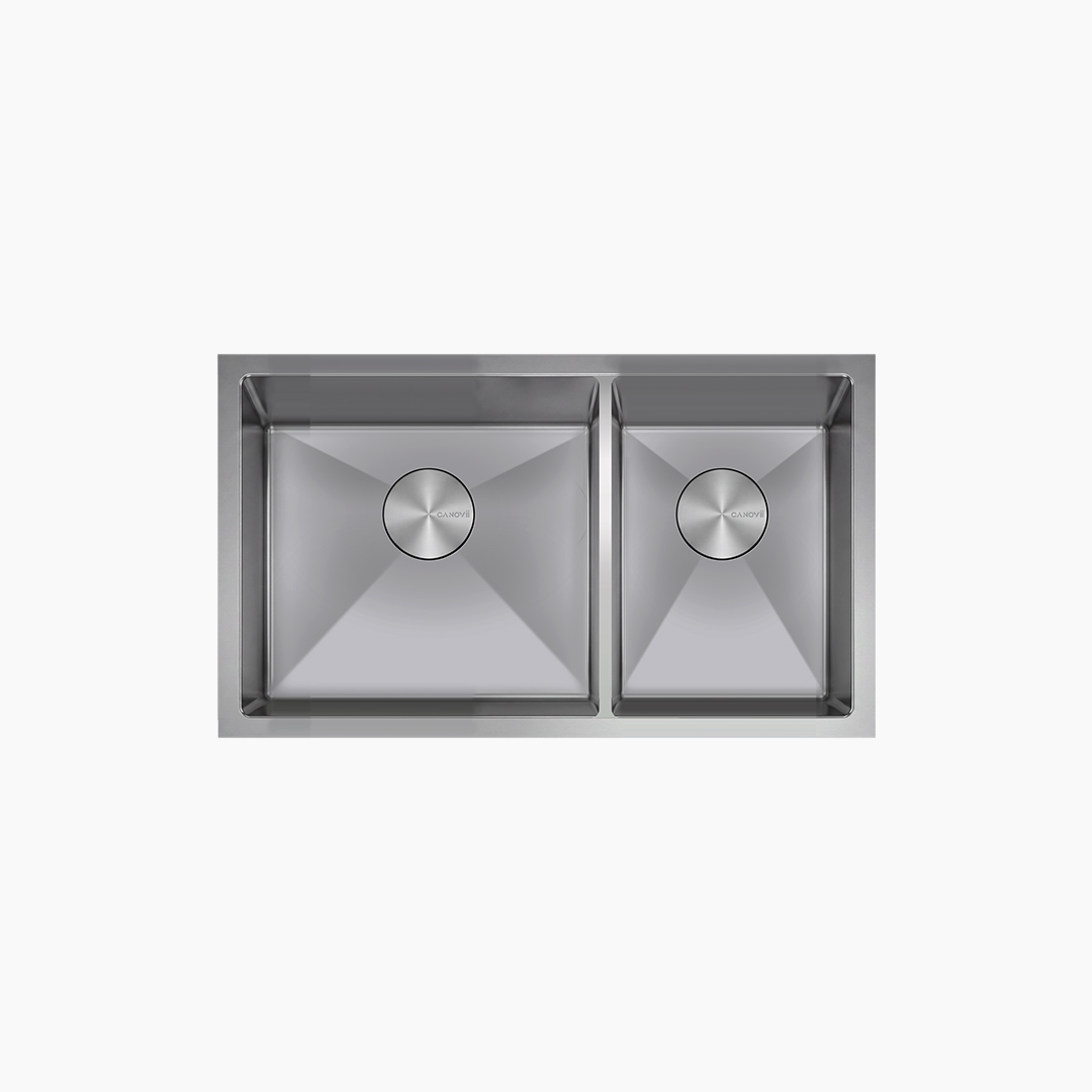 32" 60/40 Double Bowl R10 Full Divider Undermount Kitchen Sink